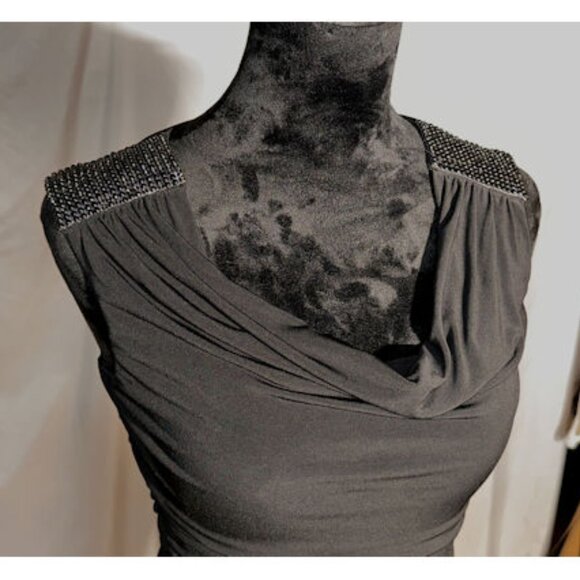 Studio Y Tight Mini Club Dress, Scooped Neckline, XS - Picture 3 of 10